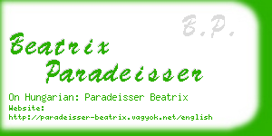 beatrix paradeisser business card